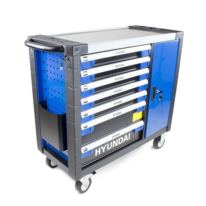Hyundai 305 Piece 7 Drawer Caster Mounted Roller Premium Tool Chest Cabinet With