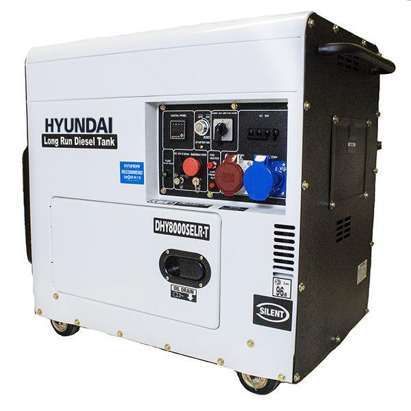 Hyundai Multi-phase - Single and Three Phase - Silenced Long Run Standby Diesel Generator | Hyundai 6kW/7.5kVA | 1 Year Platinum Warranty