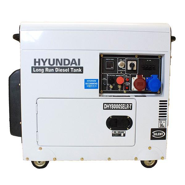 Hyundai Multi-phase - Single and Three Phase - Silenced Long Run Standby Diesel Generator | Hyundai 6kW/7.5kVA | 1 Year Platinum Warranty