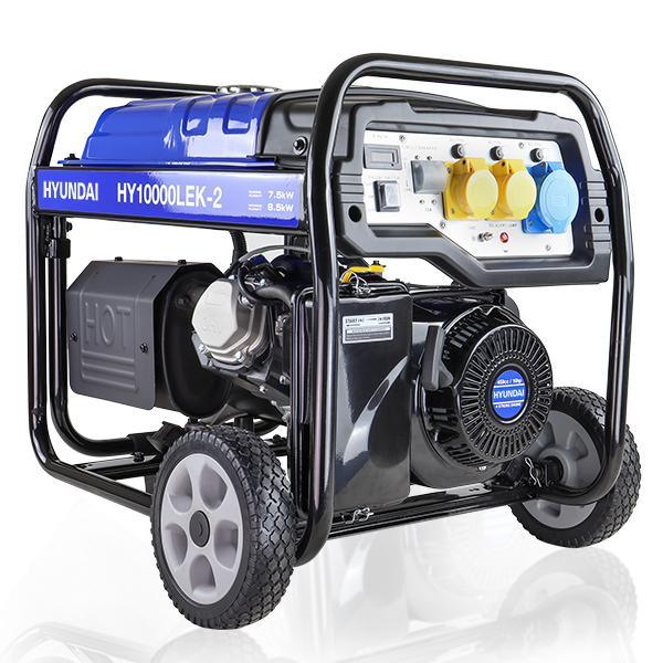 Hyundai Recoil and Electric Start Site Petrol Generator | Hyundai The 8kW/10kVA* | 3 Year Platinum Warranty