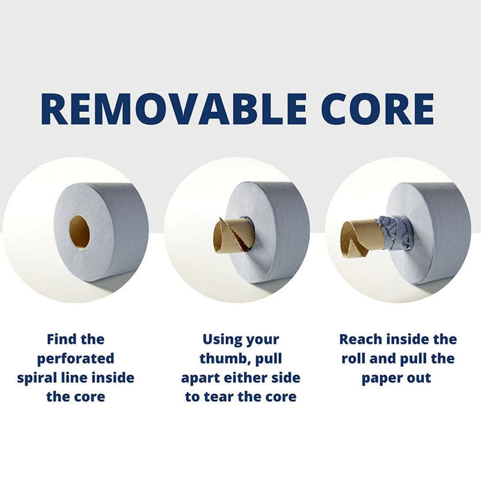 ACTIVE BLUE VALUE CENTREFEED PAPER TISSUE 6 ROLL PACK (77 x 6)