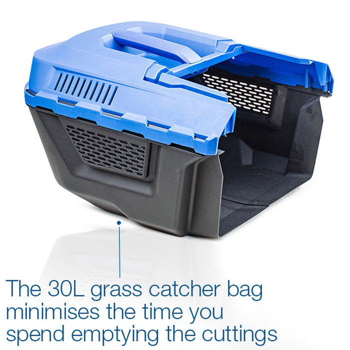 Hyundai 40V Lithium-Ion Cordless Battery Powered Roller Lawn Mower 33cm Cutting
