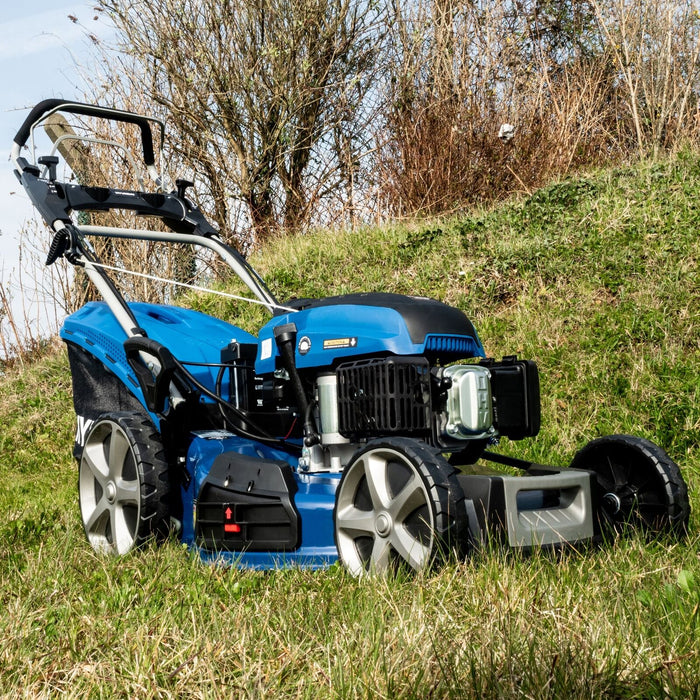 Hyundai 22”/56cm 196cc 4-in-1 Electric-Start Self-Propelled Petrol Lawnmower | H