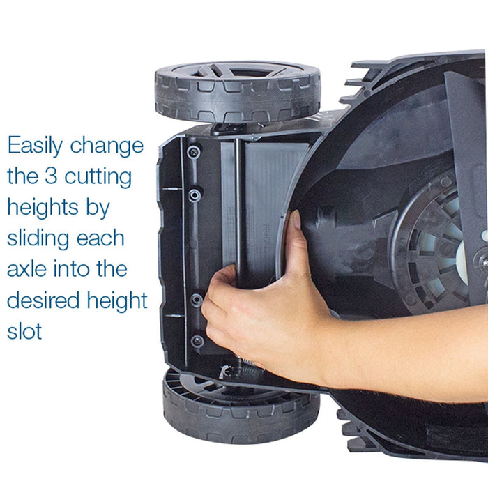 Hyundai 40V Lithium-Ion Cordless Battery Powered Roller Lawn Mower 33cm Cutting