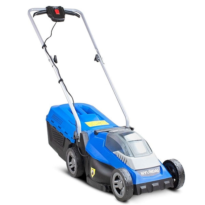 Hyundai 40V Lithium-Ion Cordless Battery Powered Roller Lawn Mower 33cm Cutting