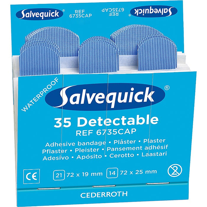 Salvequick Blue Detectable Plaster (Pack of 60)