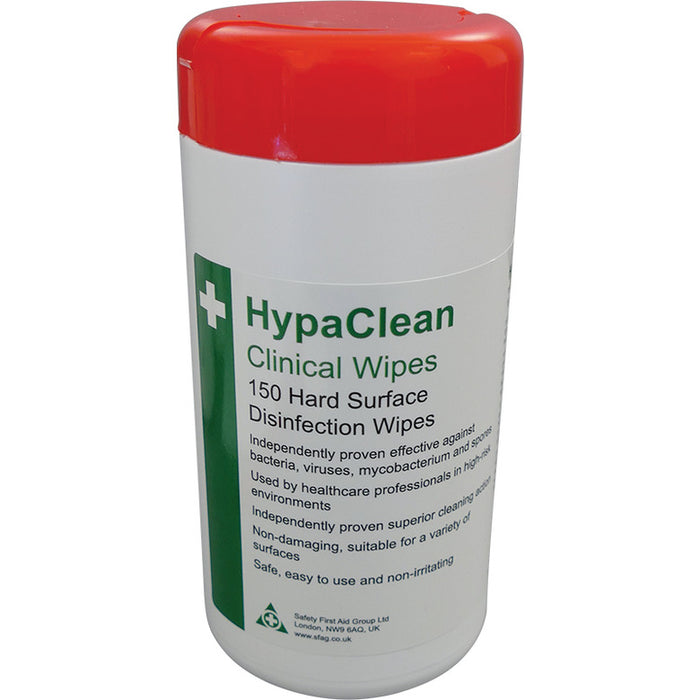 HypaClean Clinical Wipes, Tub of 150