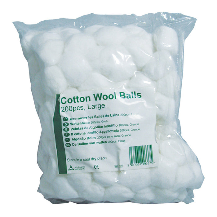 HypaCover Cotton Wool Balls, Large (Pack of 200)