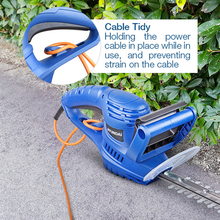 Hyundai 550W 510mm Corded Electric Hedge Trimmer/Pruner | HYHT550E | 3 Year Warranty