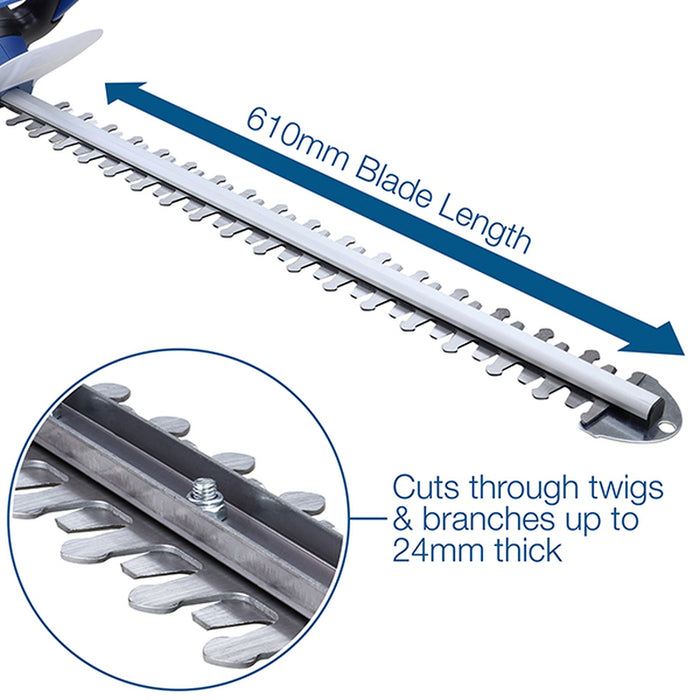 Hyundai 680W 610mm Corded Electric Hedge Trimmer/Pruner | HYHT680E | 3 Year Warranty