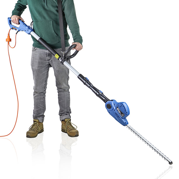 Hyundai 550W 450mm Long Reach Corded Electric Pole Hedge Trimmer/Pruner | HYPHT550E | 3 Year Warranty