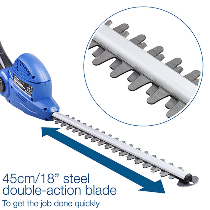 Hyundai 550W 450mm Long Reach Corded Electric Pole Hedge Trimmer/Pruner | HYPHT550E | 3 Year Warranty