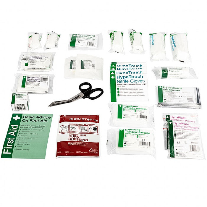 British Standard Compliant First Aid Kit in Vinyl Wallet