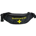 Single Sharps & Body Fluid Disposal Kit in Bum Bag