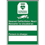 Nearest AED and Person in Charge Updateable Sign A5