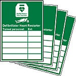 Defibrillator Trained Personnel Updateable Sign A5