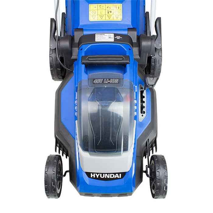 Hyundai 38cm Cordless 40v Lithium-Ion Battery Roller Lawnmower with Battery and Charger | HYM40LI380P | 3 Year Warranty