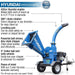 Hyundai Petrol Wood Chipper with Electric-Start Engine | Hyundai 420cc 4.5 | 3 Year Platinum Warranty