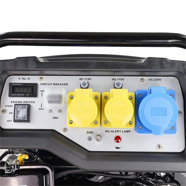 Hyundai Recoil and Electric Start Site Petrol Generator | Hyundai 7kW / 8.75kVa* | 3 Year Platinum Warranty