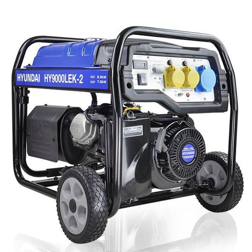 Hyundai Recoil and Electric Start Site Petrol Generator | Hyundai 7kW / 8.75kVa* | 3 Year Platinum Warranty