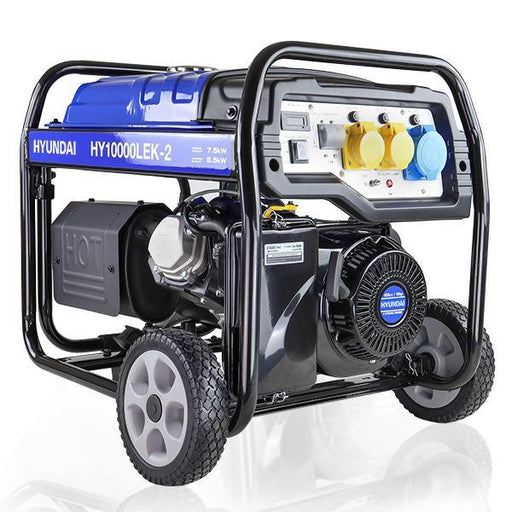 Hyundai Recoil and Electric Start Site Petrol Generator | Hyundai The 8kW/10kVA* | 3 Year Platinum Warranty