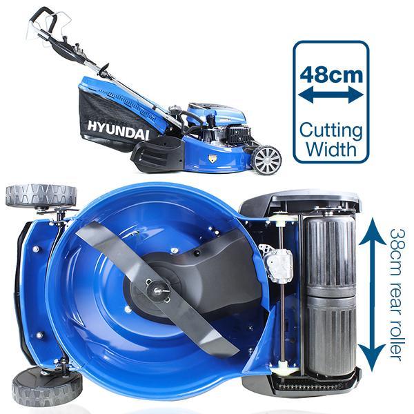 Hyundai Self Propelled Electric Start 139cc Petrol Roller Lawnmower | Hyundai 19" 48cm / 480mm | 3 Year Platinum Warranty